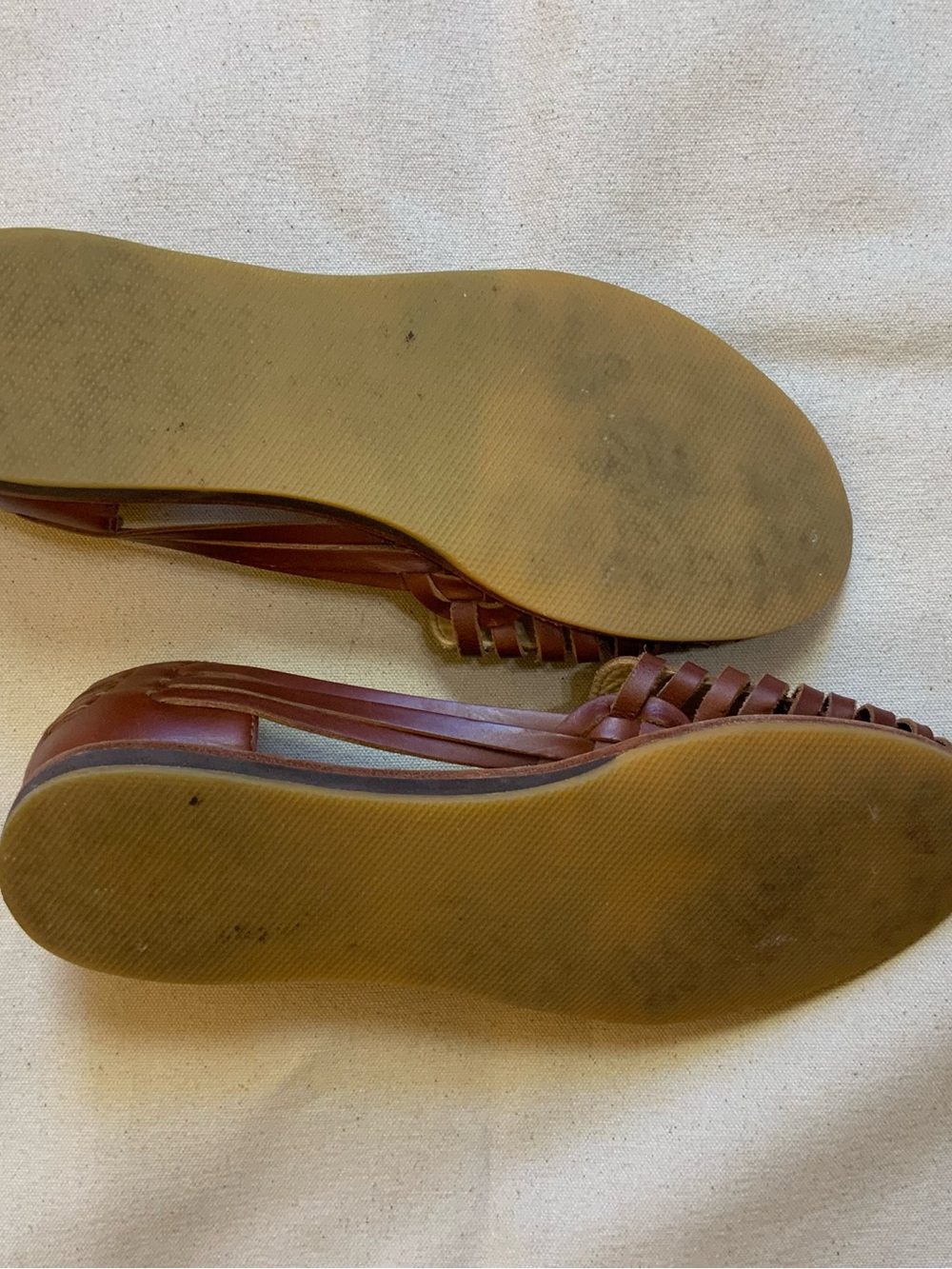 Nisolo Chestnut Brown Woven Leather Huarache Slip-Ons 9.5 - Picture 6 of 8